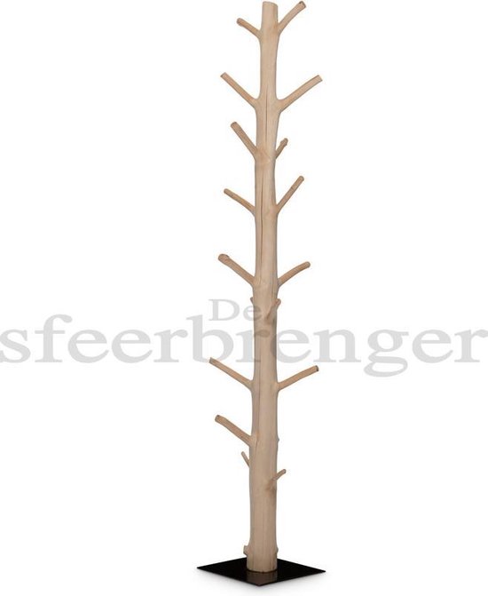 Porte-manteau Whiteness - Bois de manguier - 190 cm avec base en acier |  bol.com