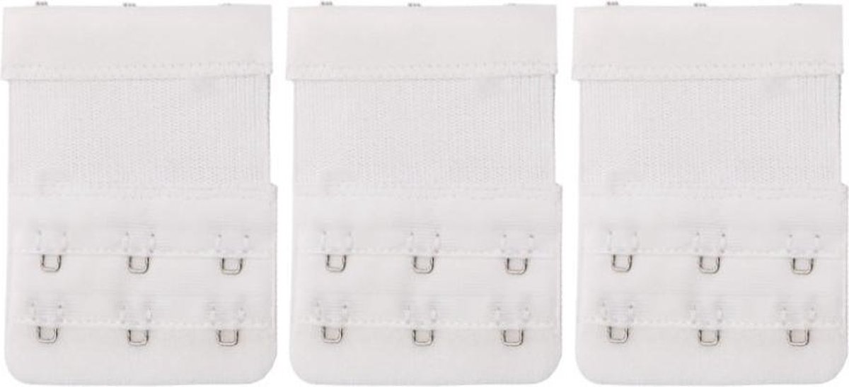 Trendfield Bh Verlengstuk 3 Haakjes Elastisch - 3pack - Wit