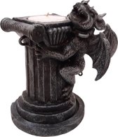 Draken Waxinelichtjeshouder Fantasy - Wierookhouder Gargoyle 12 cm  | GerichteKeuze