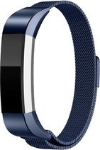Bandje Voor Fitbit Alta - Milanese Band - Blauw - Maat: SM - Horlogebandje, Armband