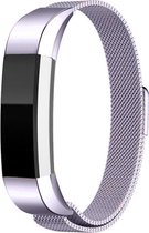 Bandje Voor Fitbit Alta - Milanese Band - Lavendel (Paars) - Maat: SM - Horlogebandje, Armband