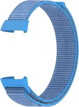 Charge 3 & 4 nylon sport band - blauw meer - Geschikt voor Fitbit