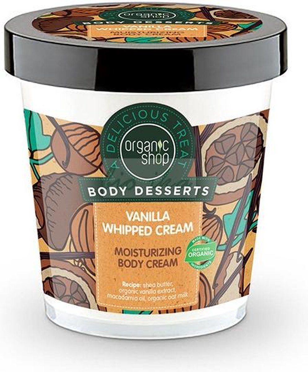 Organic Shop - Body Desserts Vanilla Whipped Cream Moisturizing Body Cream Nawilżający Krem O Zapachu Waniliowej Bitej Śmietany 4 - 450ML