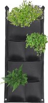 Jardin vertical étanche - 6x boîtes mixtes - 30x65cm - Convient pour le jardinage vertical à l'intérieur de la maison - Zwart - Feutre durable