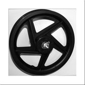 Hzb voorwiel 12 inch etrto 203 kunststof zwart vaste as