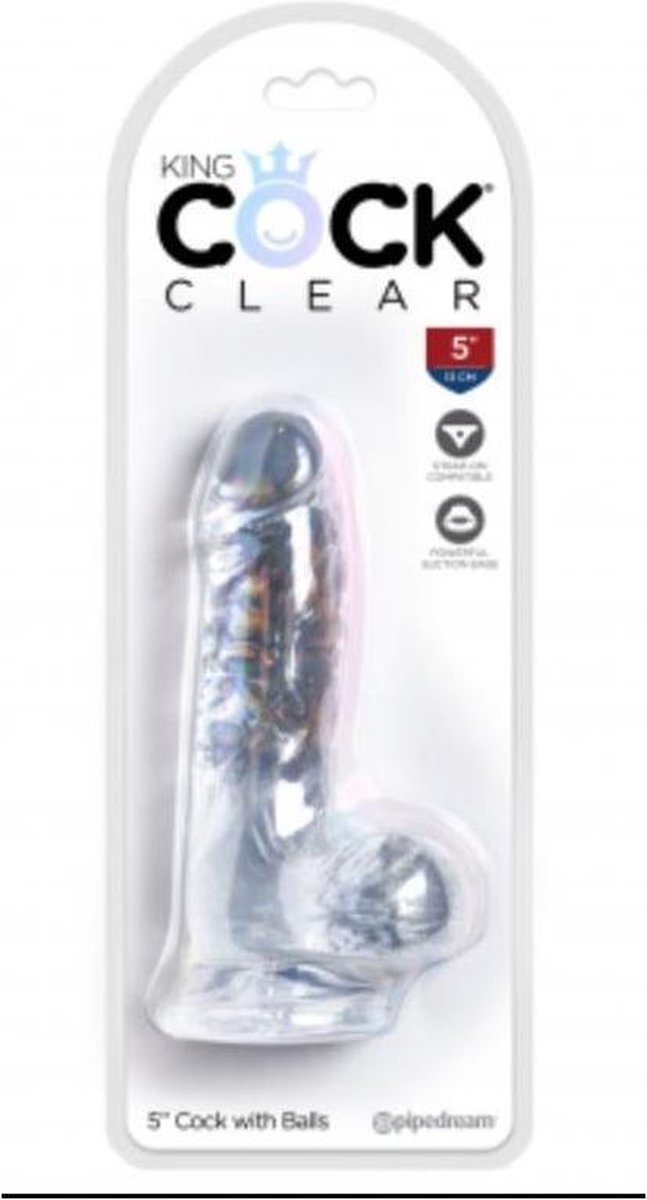 Pipedream - King Cock 5 Inch Cock with Balls - Dildos Transparant
