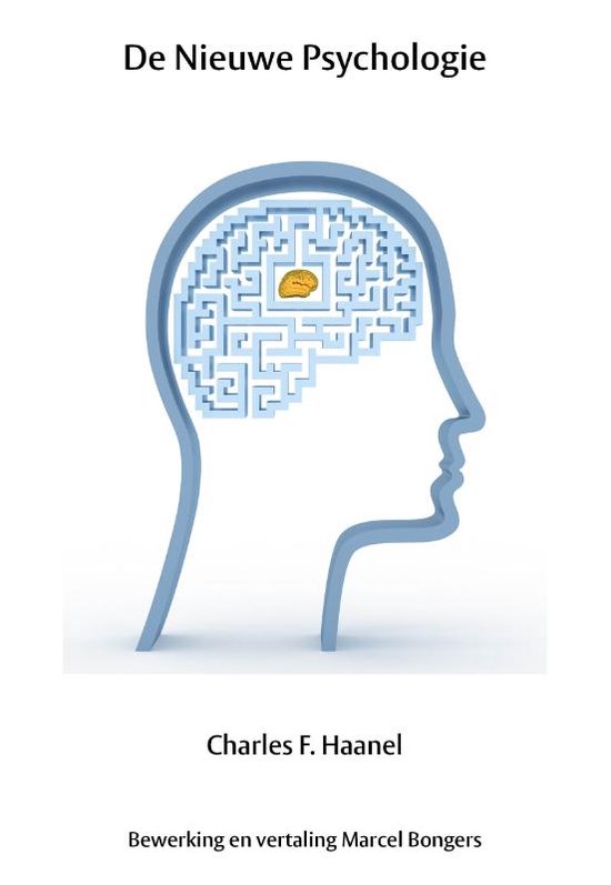 Livre "La Nouvelle Psychologie" avec une image d'une tête de profil bleue, avec un cerveau de labyrinthe à l'intérieur.