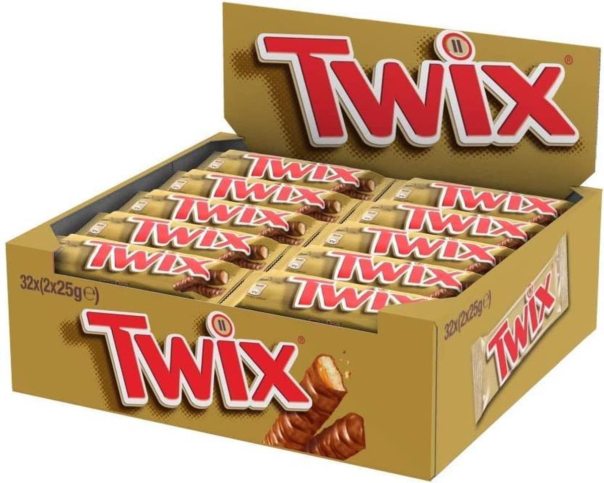 Twix - Melk Chocolade Repen - Singles - 32 x 50g - Twix