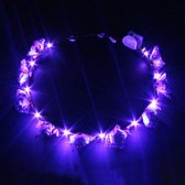 LED Tiara / Haarband Roos - Paars