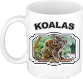 Dieren liefhebber koala mok 300 ml - kerramiek - cadeau beker / mok koalaberen liefhebber