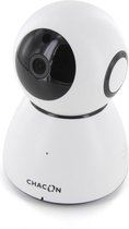 Chacon IPCAM-RI03 Beveilingscamera voor binnen - IP-camera - Wifi - Nachtzicht - 360° Pan & Tilt – Werkt met Google Home en Alexa - Wit