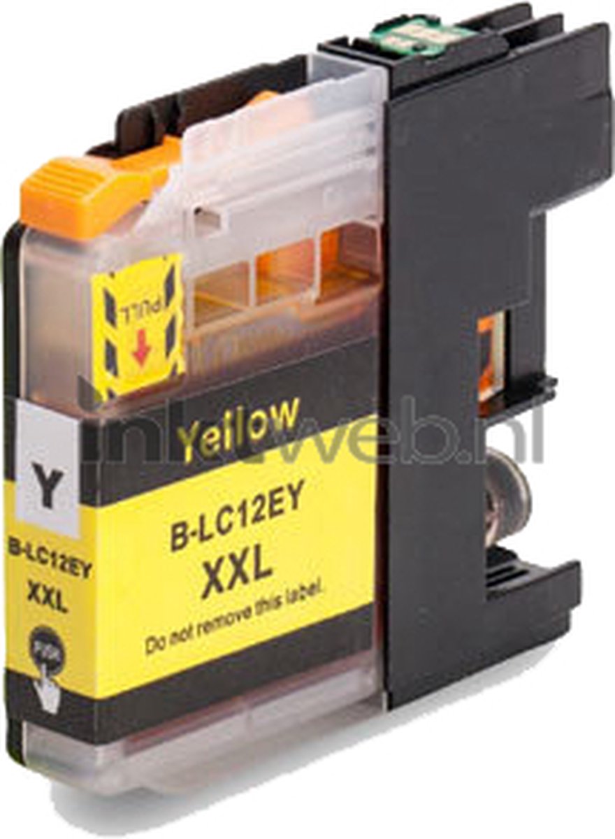 FLWR - Inktcartridge / LC-12EY / Geel - Geschikt voor Brother