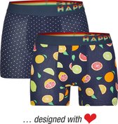 Happy Shorts 2-Pack Boxershorts Heren Citrus - Maat  S