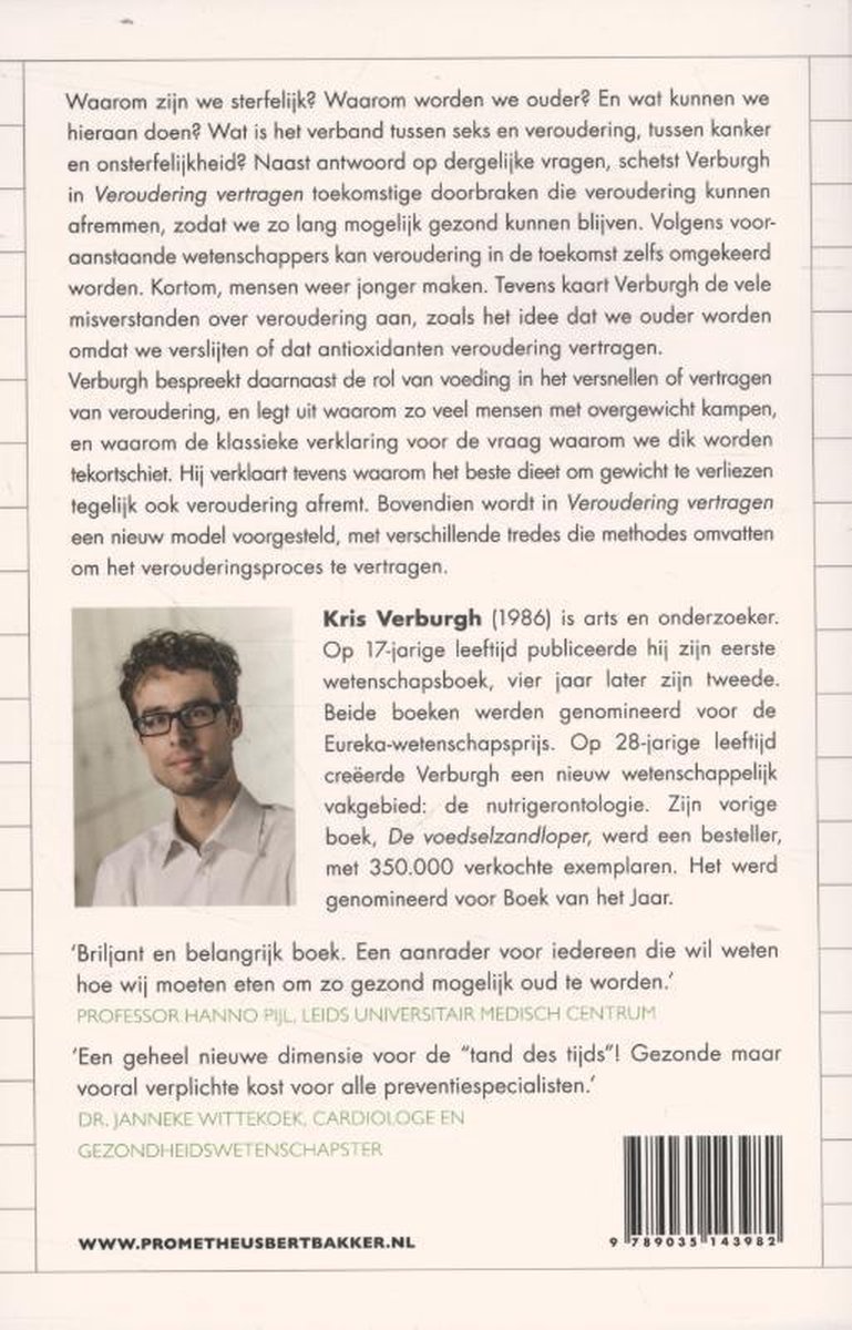 Veroudering vertragen - back cover