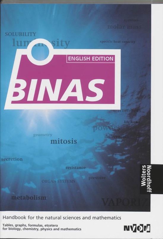 Boek cover Binas English edition van G. Verkerk (Paperback)