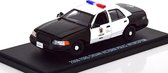 Ford Crown Victoria 2008 "Police Interceptor" The Rookie Zwart / Wit 1-43 Greenlight Collectibles