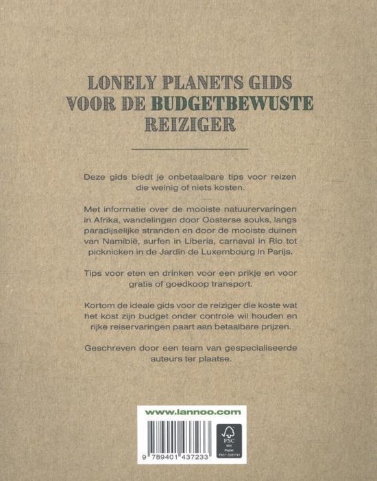 Lonely Planet - Het grote gratis op reis boek