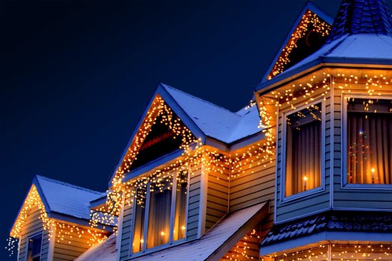 FlinQ ijspegelverlichting warm wit - Kerstverlichting ijspegel buiten - Led lichtgordijn - 1,80 meter led verlichting- Kerstverlichting - Kerstdecoratie -  96 LEDS