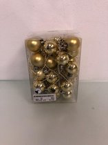 Gouden kerstballen lampjes met batterijen - 1 stuk