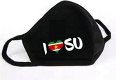 GetGlitterBaby - Mondkapje / Wasbaar Mondmasker - Suriname / Surinaamse Vlag - I love Su