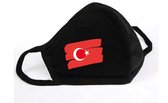 GetGlitterBaby - Katoen Mondkapje  / Wasbaar Mondmasker - Turkije / Turkse Vlag