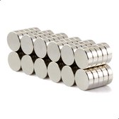 Whiteboard & Koelkastmagneten - 60 stuks - 8 x 2 mm - Zilver - Koelkast Magneet - Magneten​