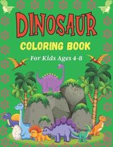 DINOSAUR Coloring Book For Ages 4-8