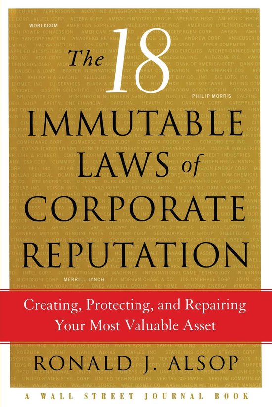 The 18 Immutable Laws of Corporate Reputation - cover