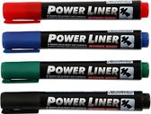 Power Liner, lijndikte 1,5-3 mm, zwart, blauw, groen, rood, 4 stuk/ 1 doos