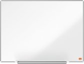 Tableau blanc en acier magnétique Nobo Impression Pro avec plumier - Comprend un Marker tableau blanc Nobo - 600x450mm - Wit - Idéal pour le bureau ou le bureau à domicile