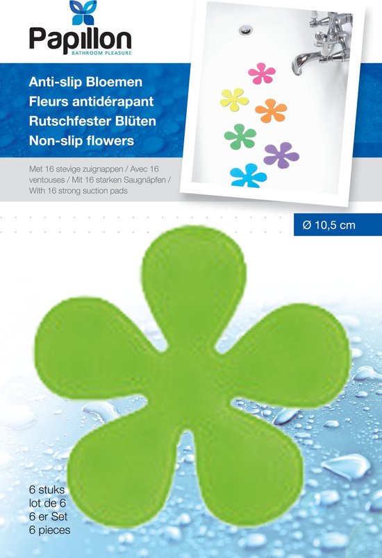 Papillon - Fleurs de douche antidérapantes - Multi - Lot de 6