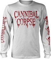 Cannibal Corpse Longsleeve shirt -XXL- BUTCHERED AT BIRTH (WHITE) Wit