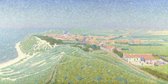 Fotobehang Schilderij kunst duinen met dorp Ferdinand Hart Nibbrig Gezicht op Zoutelande 450 x 260 cm - € 239