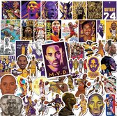 Kobe Bryant sticker mix -  LA lakers basketbal -  50 stickers voor muur, laptop, koelkast, imac etc.