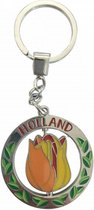 Sleutelhanger Draaiende Tulp Oranje Holland - Souvenir