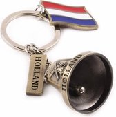 Sleutelhanger Belletje Vlag Brons Holland - Souvenir