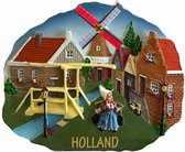 Magneet Scene Dorpstafereel Holland - Souvenir
