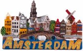 Magneet 2D Stadstafereel Glitter Amsterdam - Souvenir