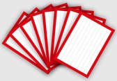 Flashcards A7 Rood - 500 stuks - 7.5 x 10.5cm - FSC gecertificeerd duurzaam 300 grams karton - diervrije drukinkt - 100% vegan