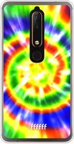 Nokia 6 (2018) Hoesje Transparant TPU Case - Hippie Tie Dye #ffffff