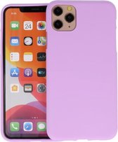BackCover Hoesje Color Telefoonhoesje voor iPhone 11 Pro Max - Paars