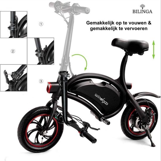 Windgoo B3 Mini-scooter Opvouwbare fiets - Zwart - Wind-goo