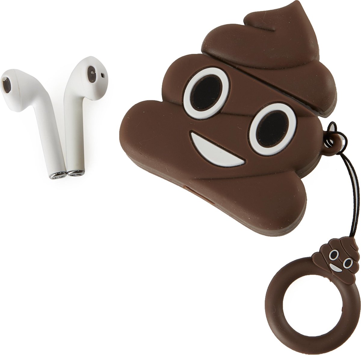 Emoji Poop - TWS earpods - microfoon - touch control - opbergcase