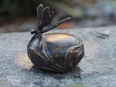 Decoratief Beeld - Bronzen Beelden: Urne Met Libelle - Kunststof - Bronzart - Multicolor - 6 X 5 Cm