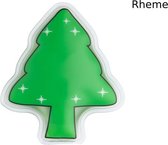 Warmte Pak - Gel Pack - Herbruikbaar - Kerstboom - Kerstmis - 10x10 cm - Groen - Rheme