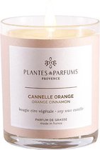 Plantes & Parfums Natuurlijke Orange Cinnamon Soja wax Geurkaars (tevens handcrème) - Houtige & Kruidige Geur - 180g - 40u