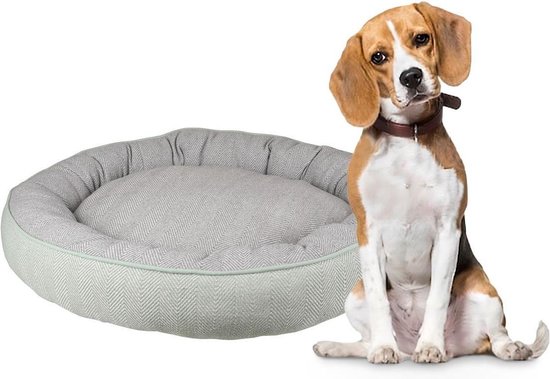 Lit pour chien Flamingo Chevron - Vert - 90 x 90 x 16 cm