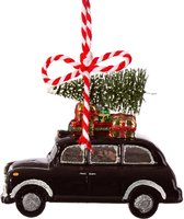 Kersthanger Zwarte Taxi uit Londen - London xmas black cab shaped bauble