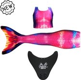 Mermaid Sisters Zeemeermin staart Tropical Sunset met monovin - XS