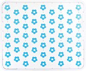 WENKO Fleurelle gootsteenmat / afdruipmat | kunststof | 32 x 26.5 cm | transparant met blauwe  bloemen
